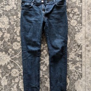 H&M skinny slim fit dark wash jeans